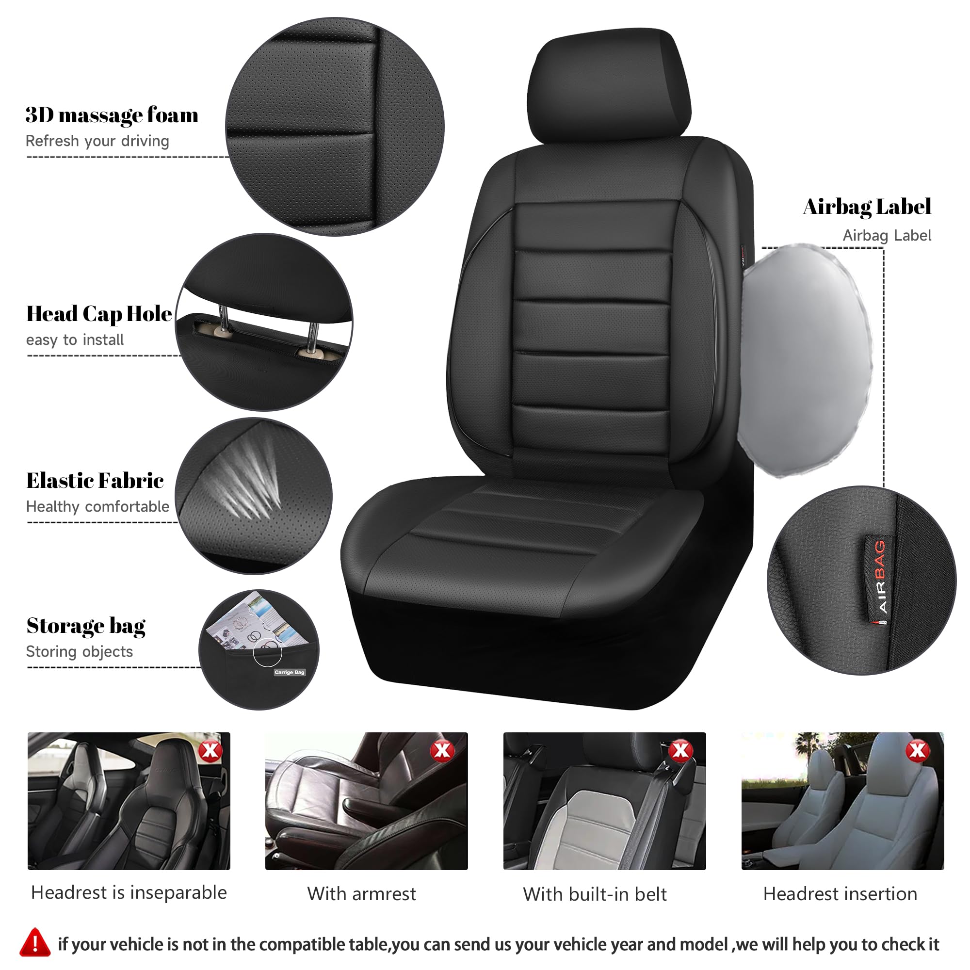 CAR PASS costura lateral diseñada para despliegue seguro del airbag