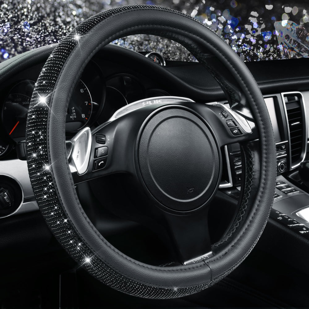 CAR PASS vista frontal de la funda del volante elegante y protectora