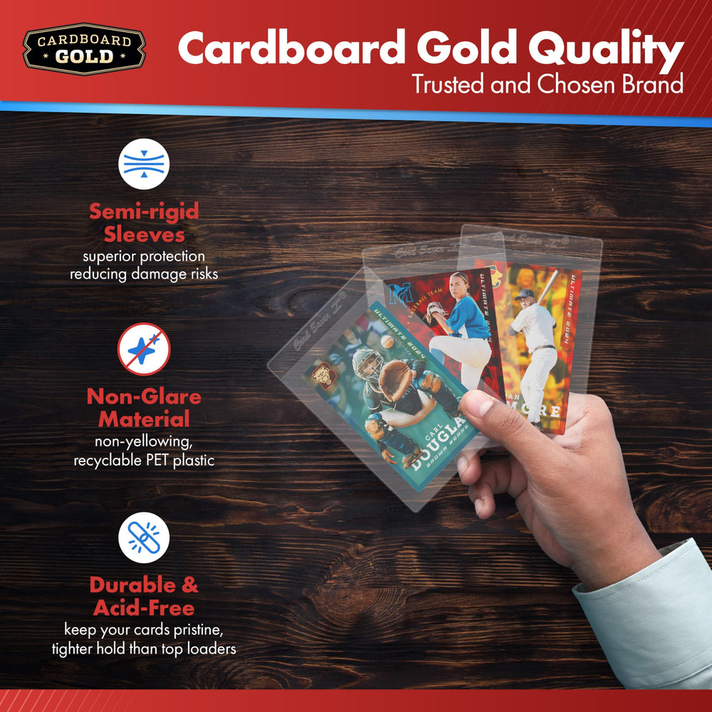 Cardboard Gold primer plano del plástico 9 mil, claridad y durabilidad