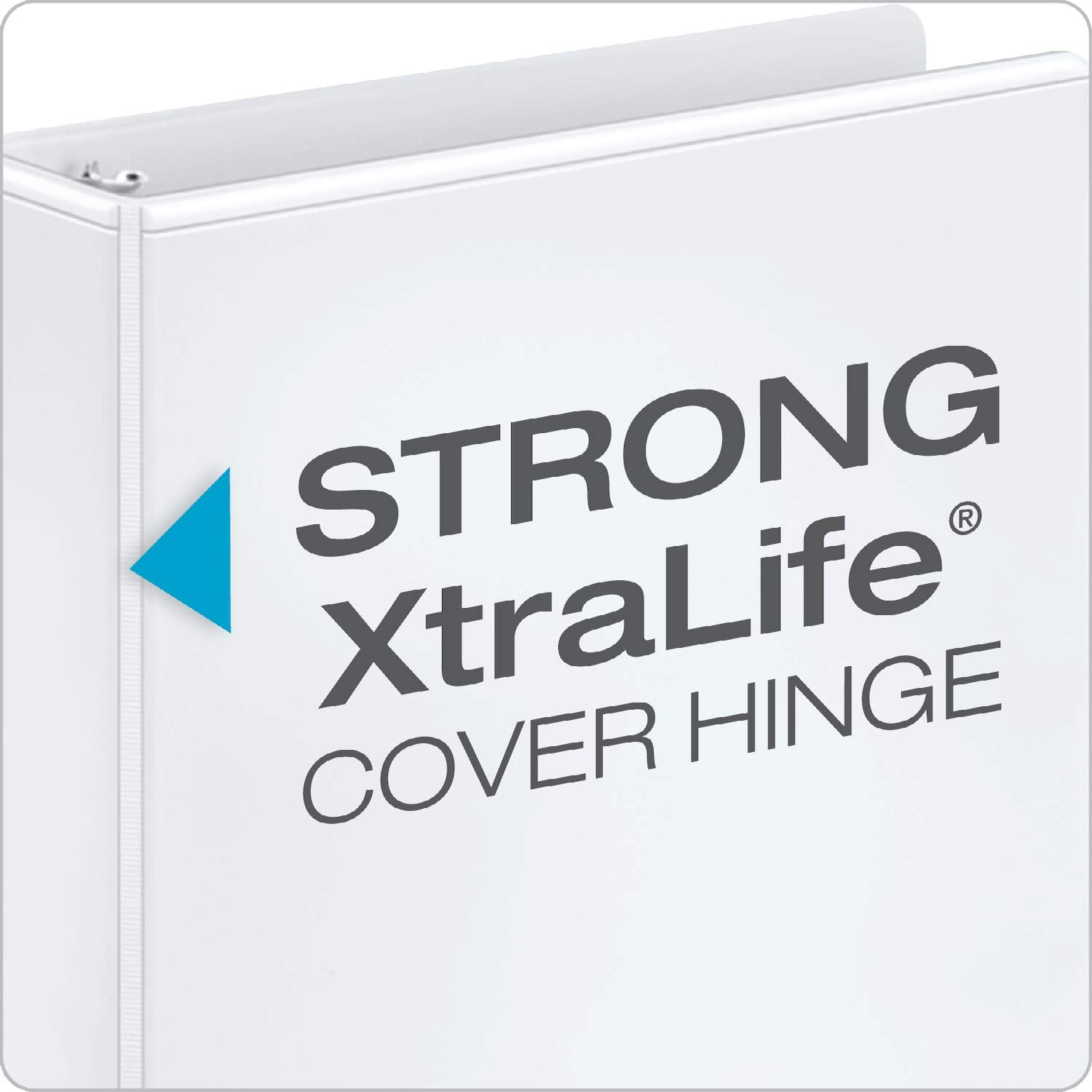 Cardinal detailed view of 2 inch round ring mechanism demonstrating secure page holding and smooth use