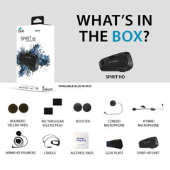 Cardo Spirit HD primer plano del altavoz de 40 mm, audio claro y potente