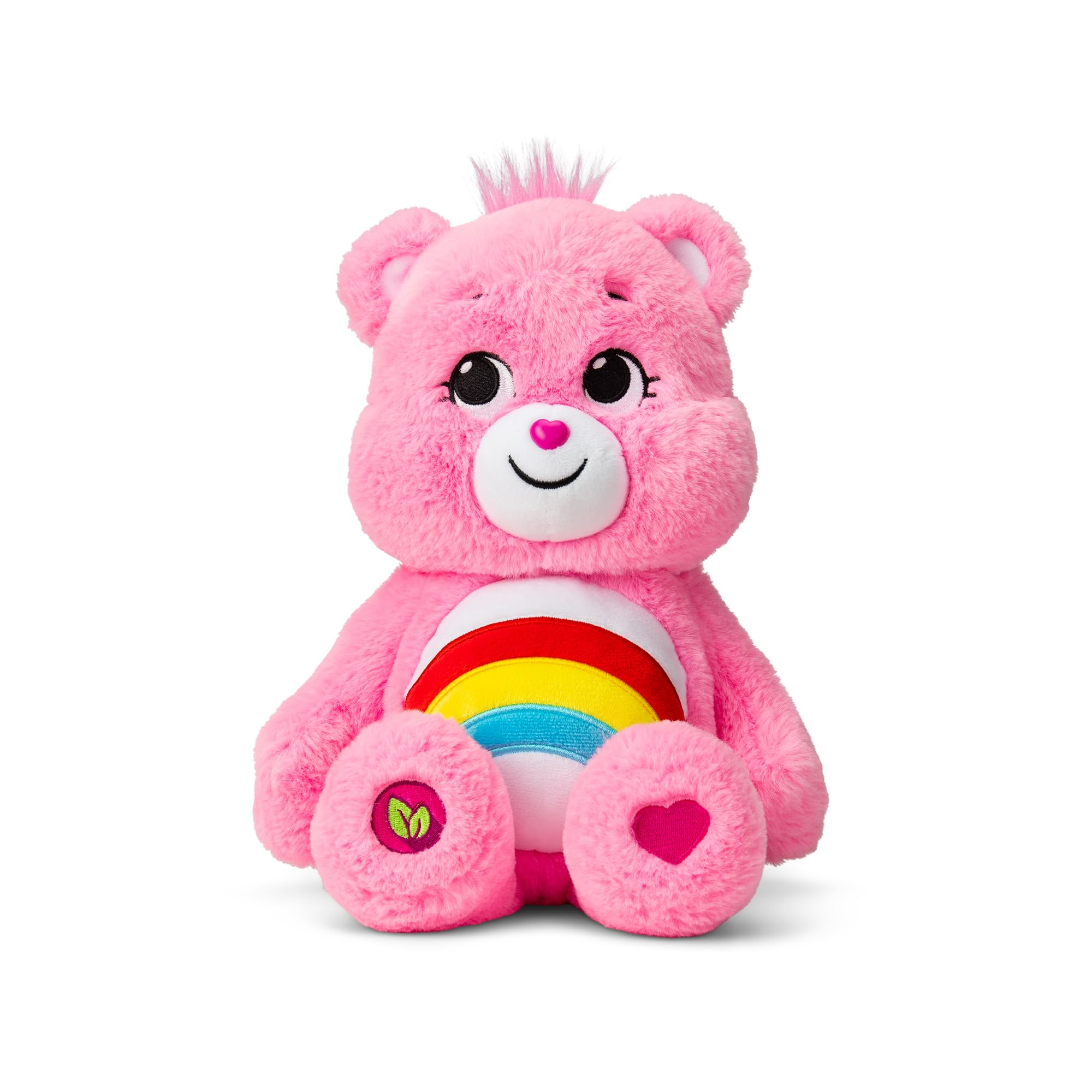 Care Bears peluche Cheer Bear 14" vista frontal y sonrisa alegre