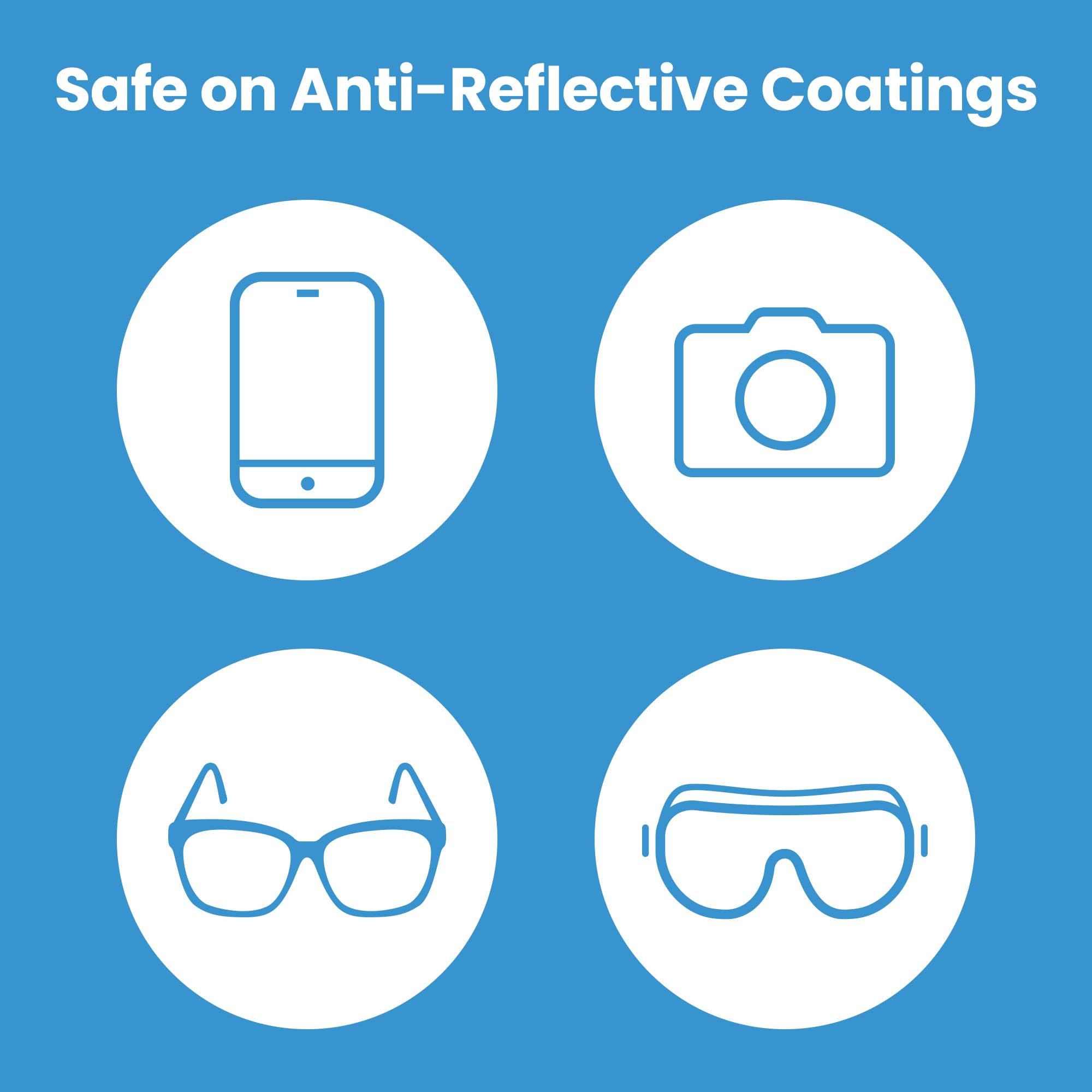 Care Touch wipe cleaning eyeglasses providing clear, streak-free vision