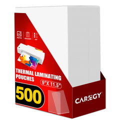 CAREGY paquete frontal mostrando 500 fundas y beneficio de suministro continuo