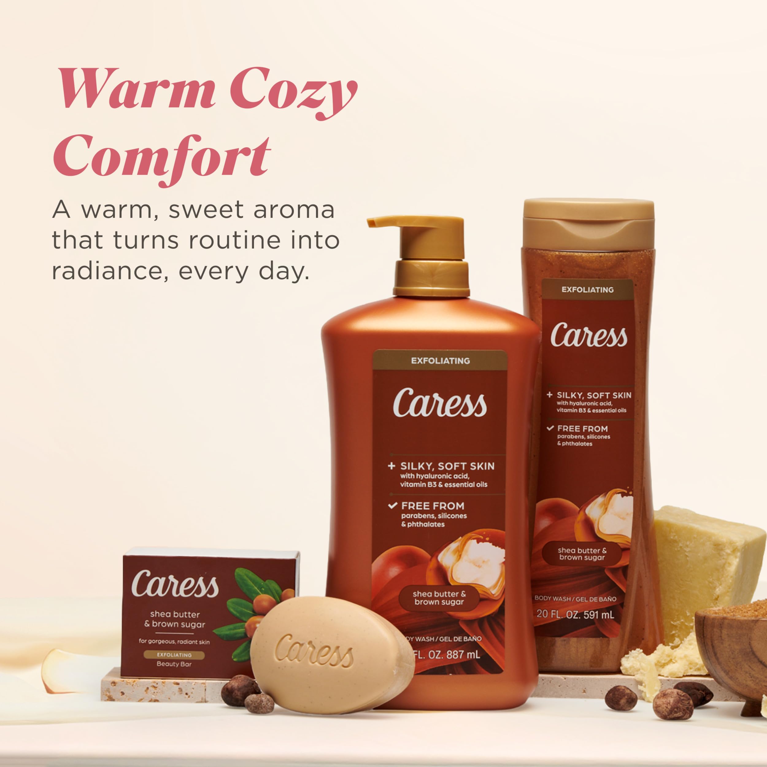 Caress pack de cuatro botellas para suministro prolongado