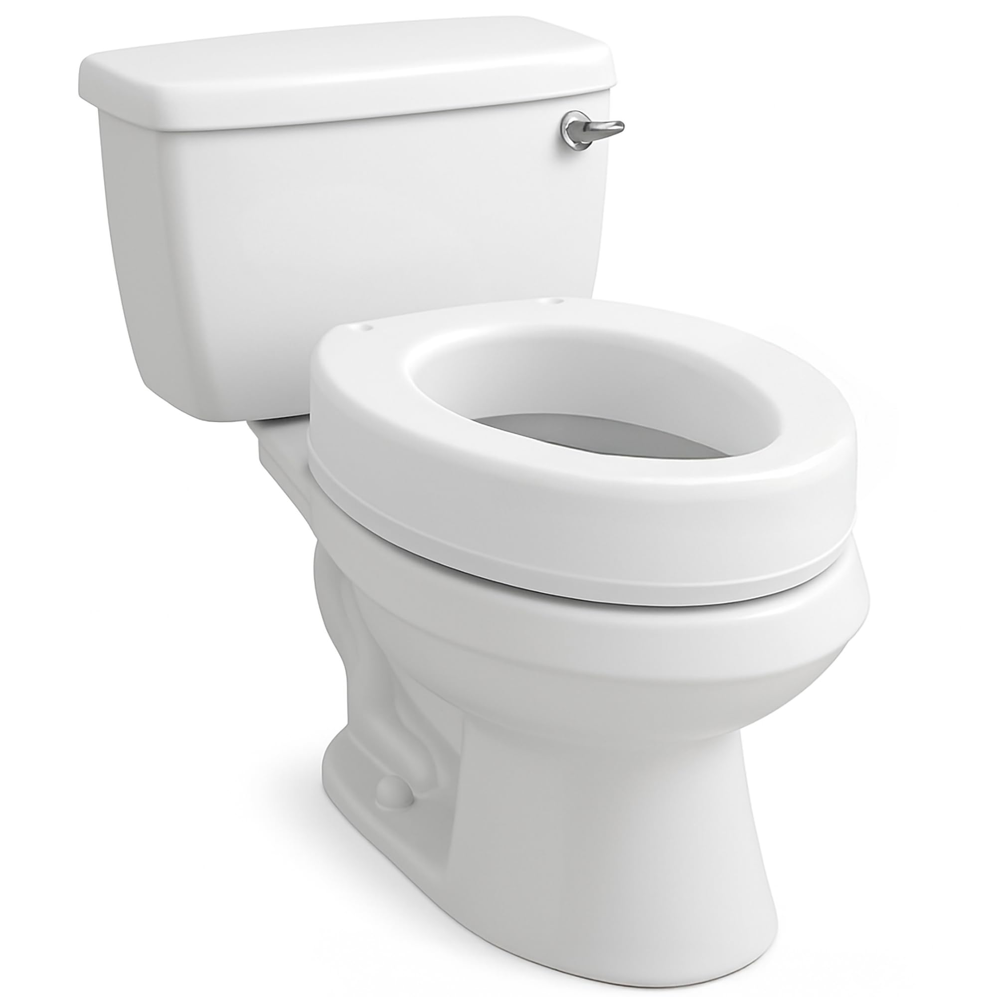 Carex vista frontal del elevador de asiento para inodoro, comodidad inmediata