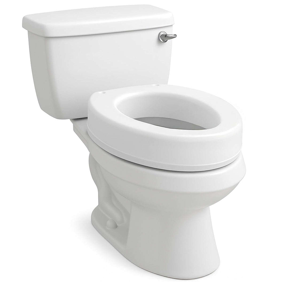 Carex vista frontal del elevador de asiento para inodoro, comodidad inmediata