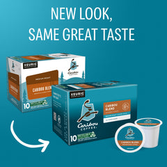 Caribou Coffee primer plano de una cápsula K-Cup resaltando cierre hermético