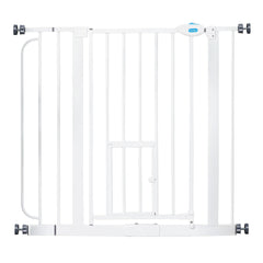 Carlson puerta frontal instalada en marco, control de paso seguro