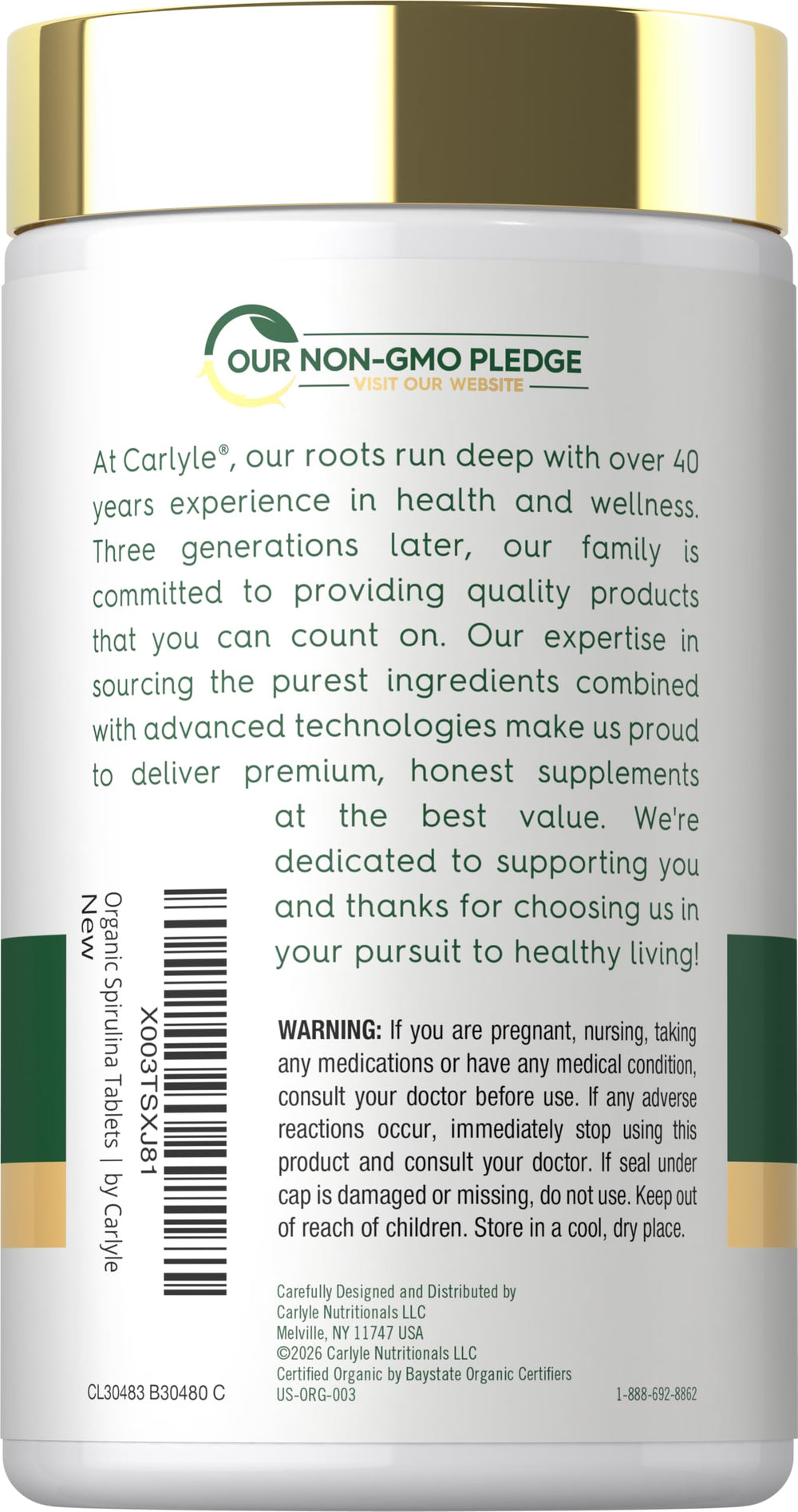 Carlyle detalle de textura en polvo de spirulina que sugiere origen orgánico