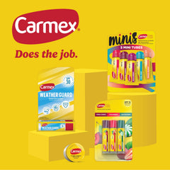 Carmex textura aplicada en piel demostrando hidratación y suavidad
