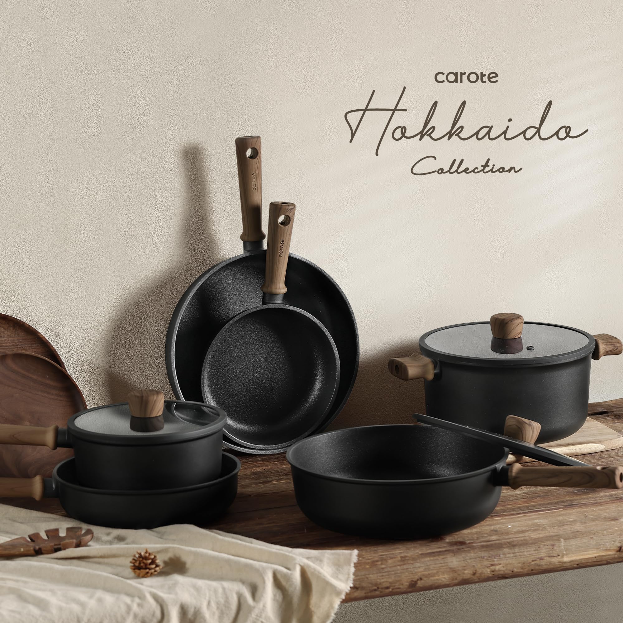 CAROTE utensilios espátula y cuchara listos para cocinar sin rayar el revestimiento