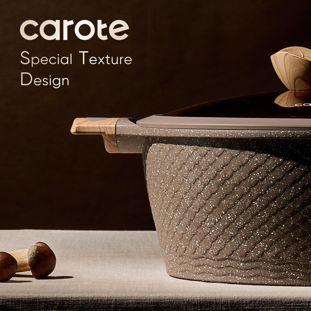 CAROTE accesorios incluidos (cucharón, espátula, pinzas) listos para cocinar