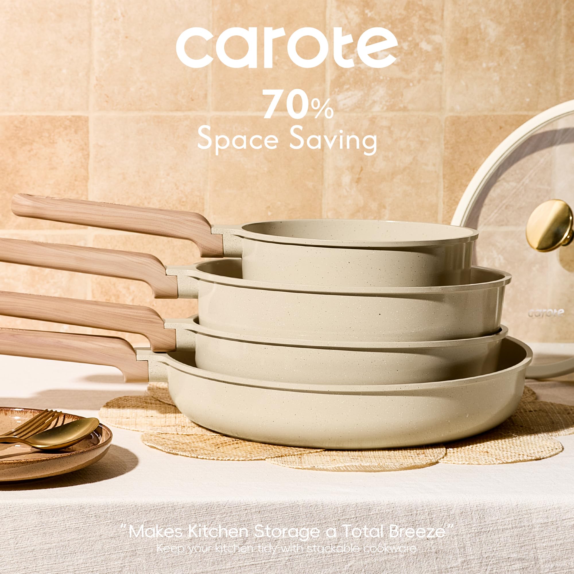 CAROTE mango ergonómico mostrando agarre cómodo y control al cocinar