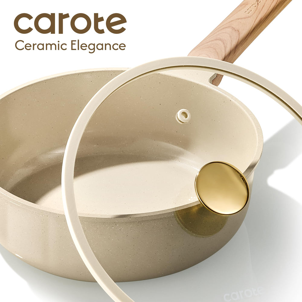 CAROTE sartén en uso salteando verduras para cocinar más rápido y con menos grasa