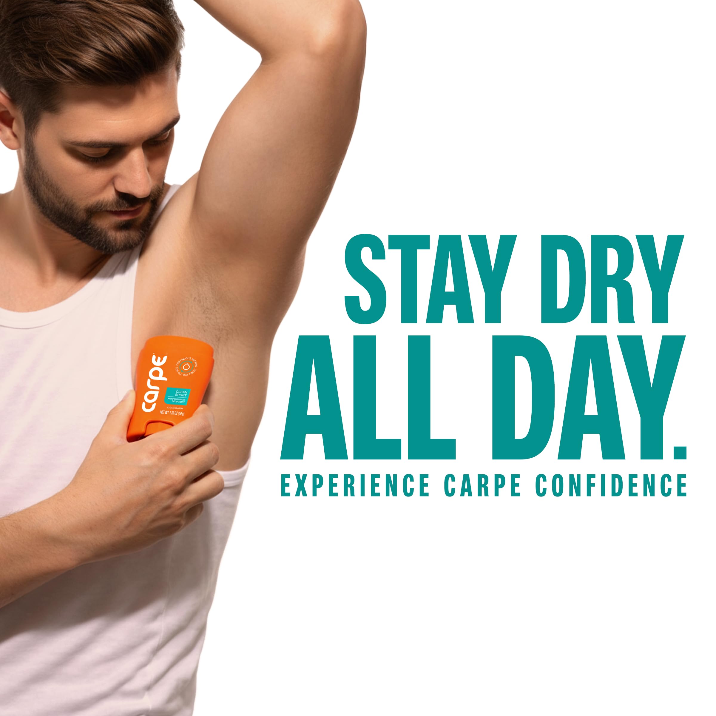 Escena lifestyle con deporte ligero mostrando a hombre activo protegido por Carpe Clean Sport