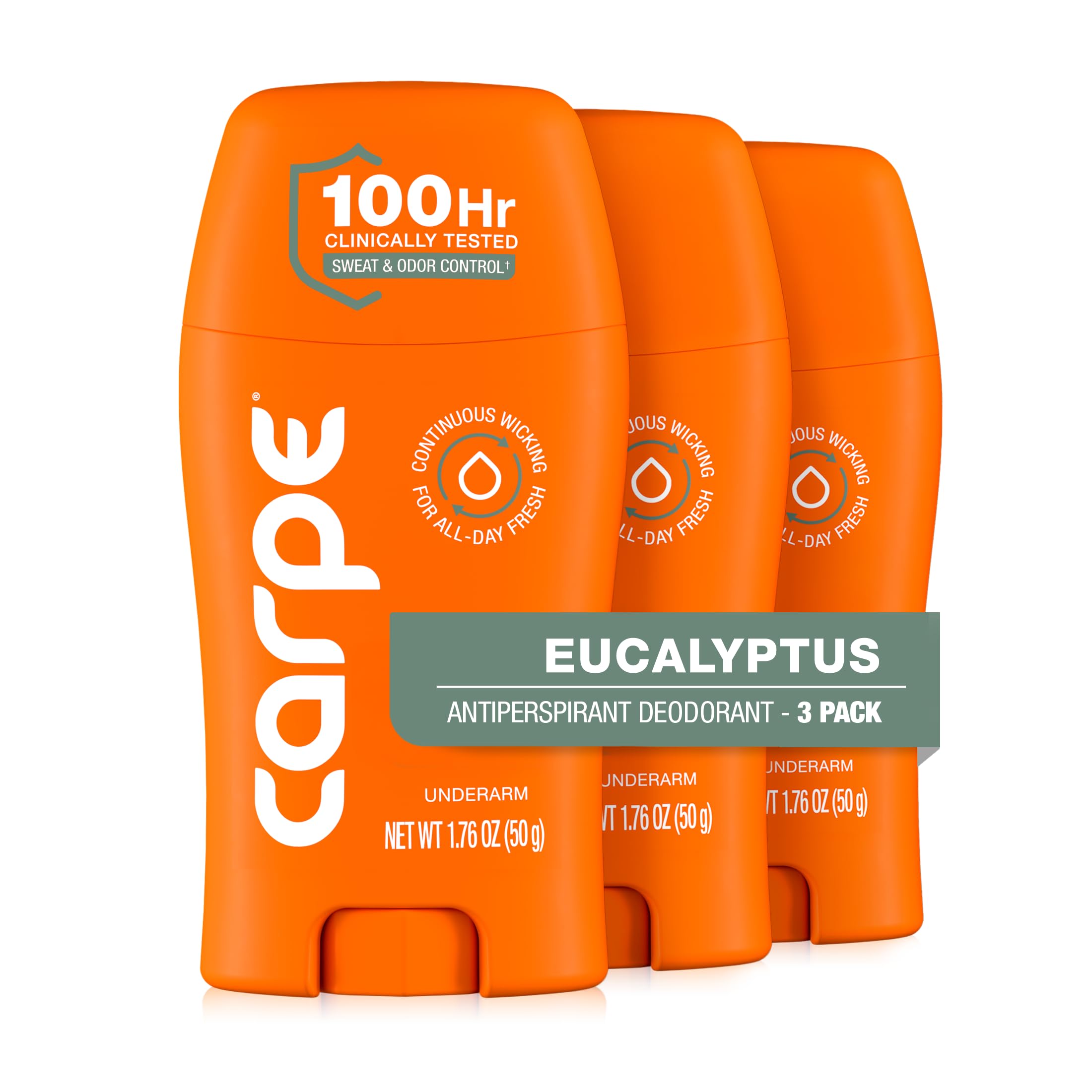 Carpe envase frontal Eucalyptus mostrando diseño y beneficio protección prolongada