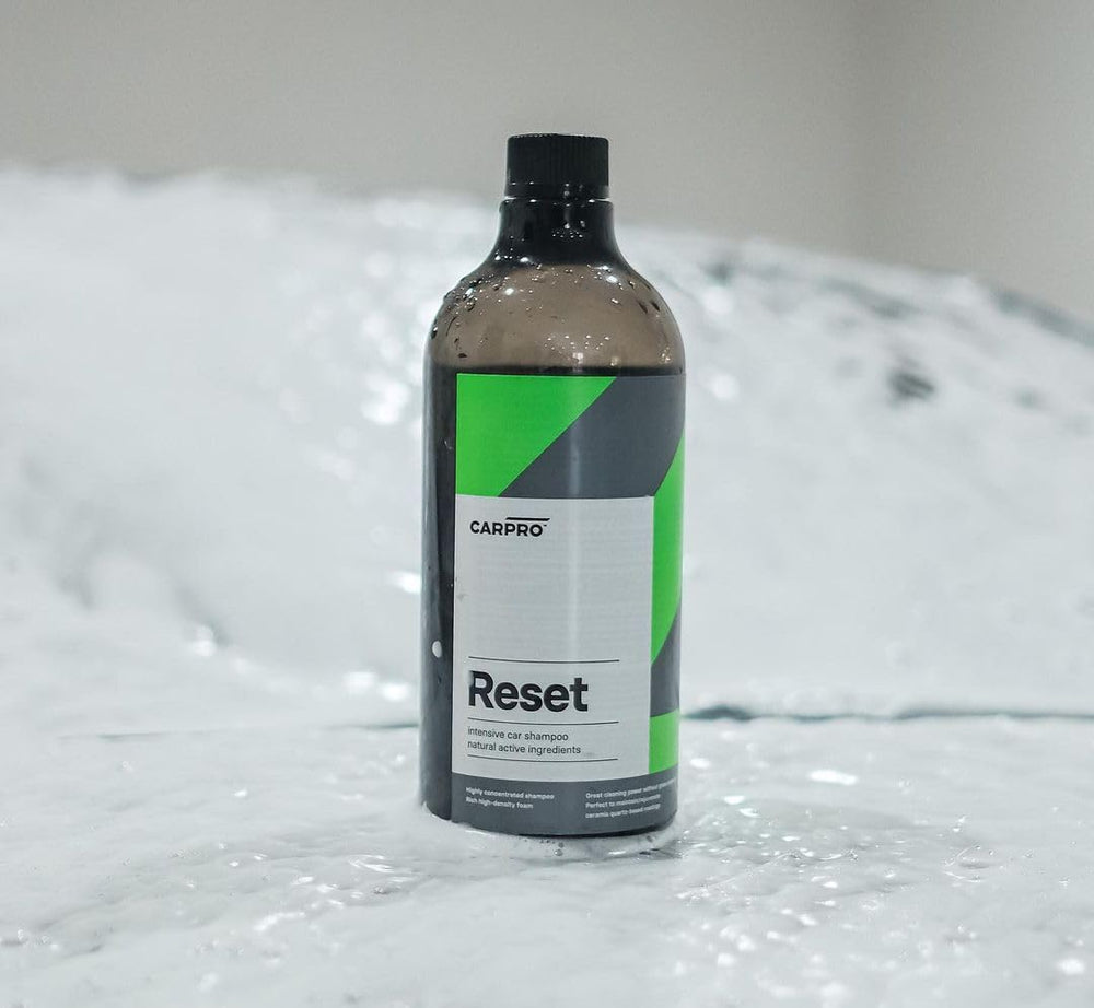 CARPRO Reset etiqueta informativa con instrucciones y compatibilidades