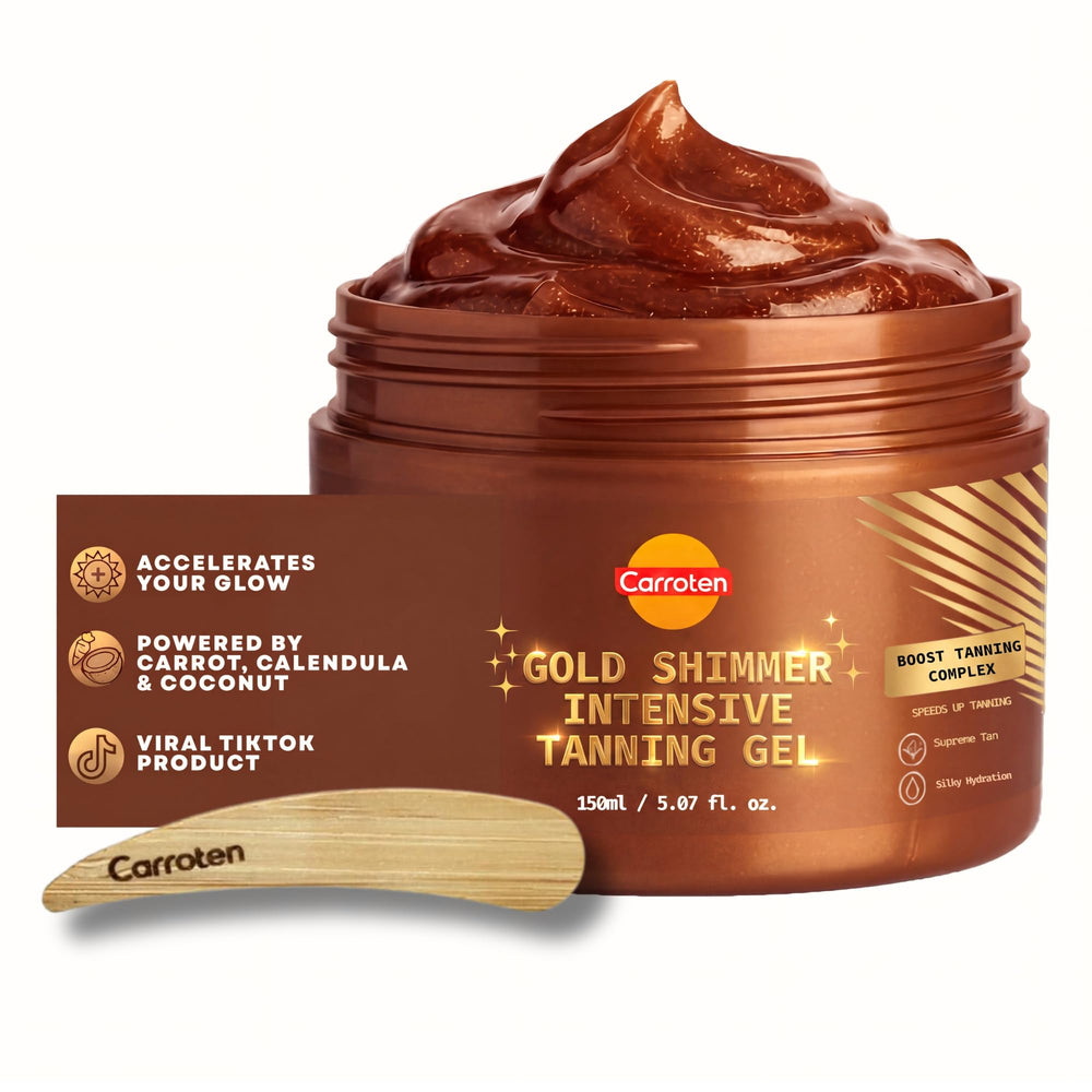 Carroten envase frontal mostrando gel iluminador y beneficio brillo