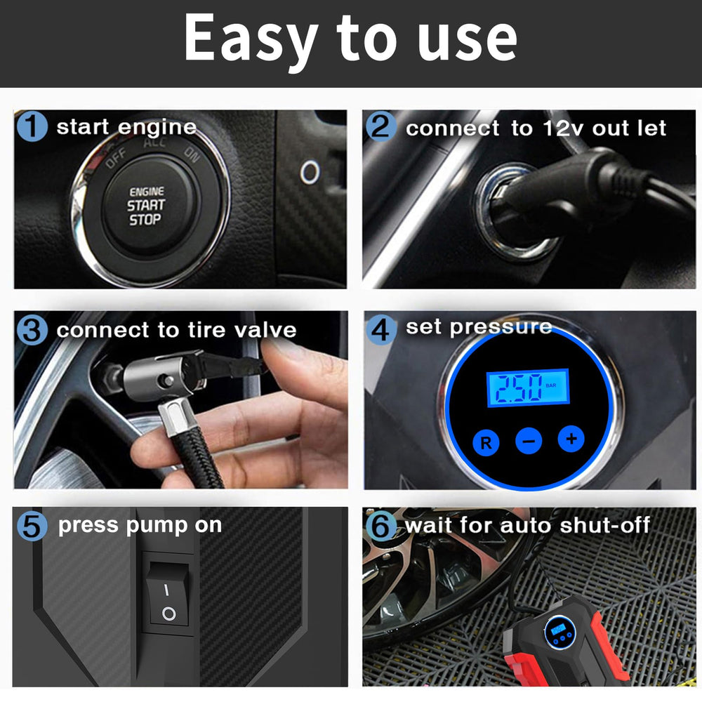 CARSUN accessory nozzles and adapters displayed for multipurpose use