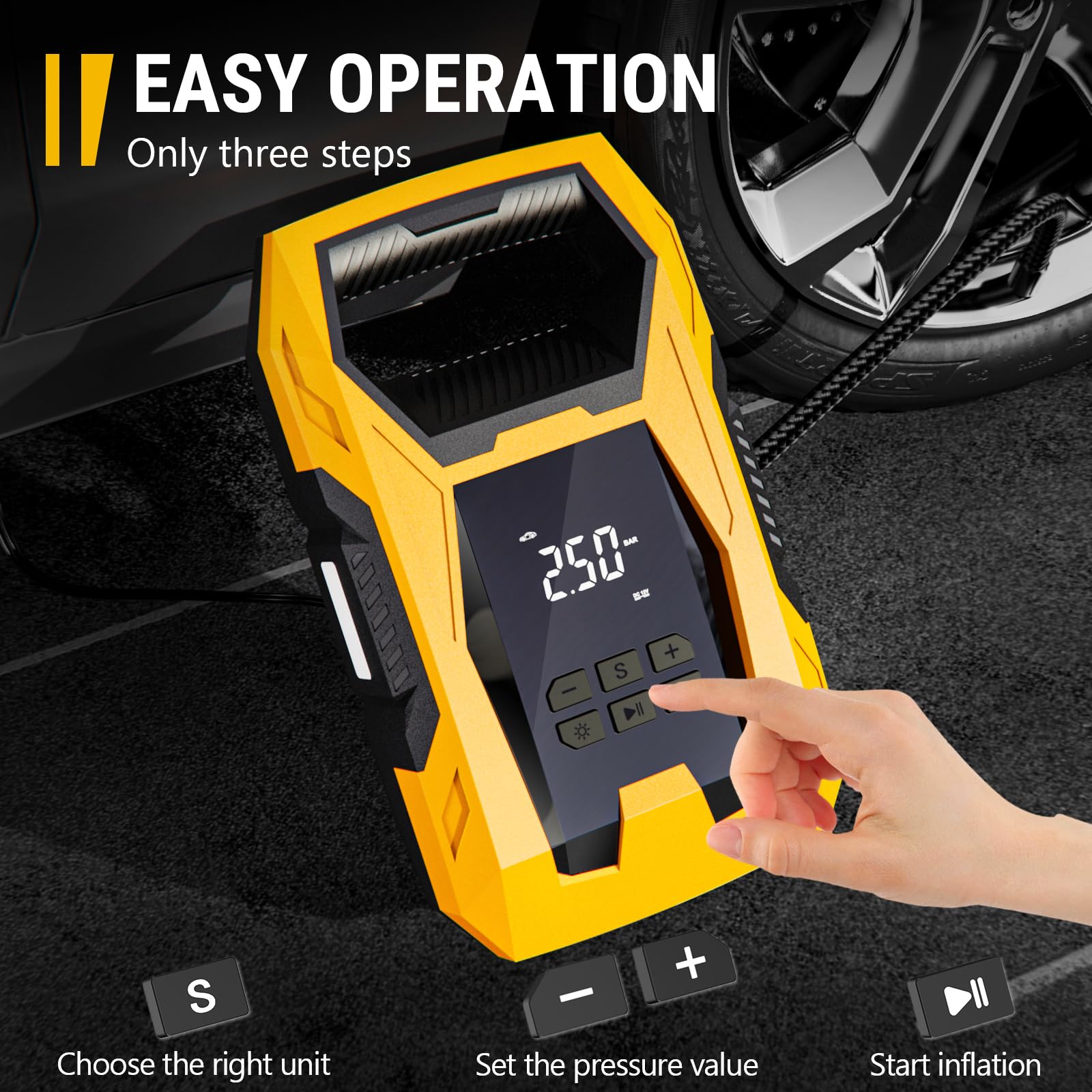 CARSUN motor metálico detalle, alto rendimiento y durabilidad