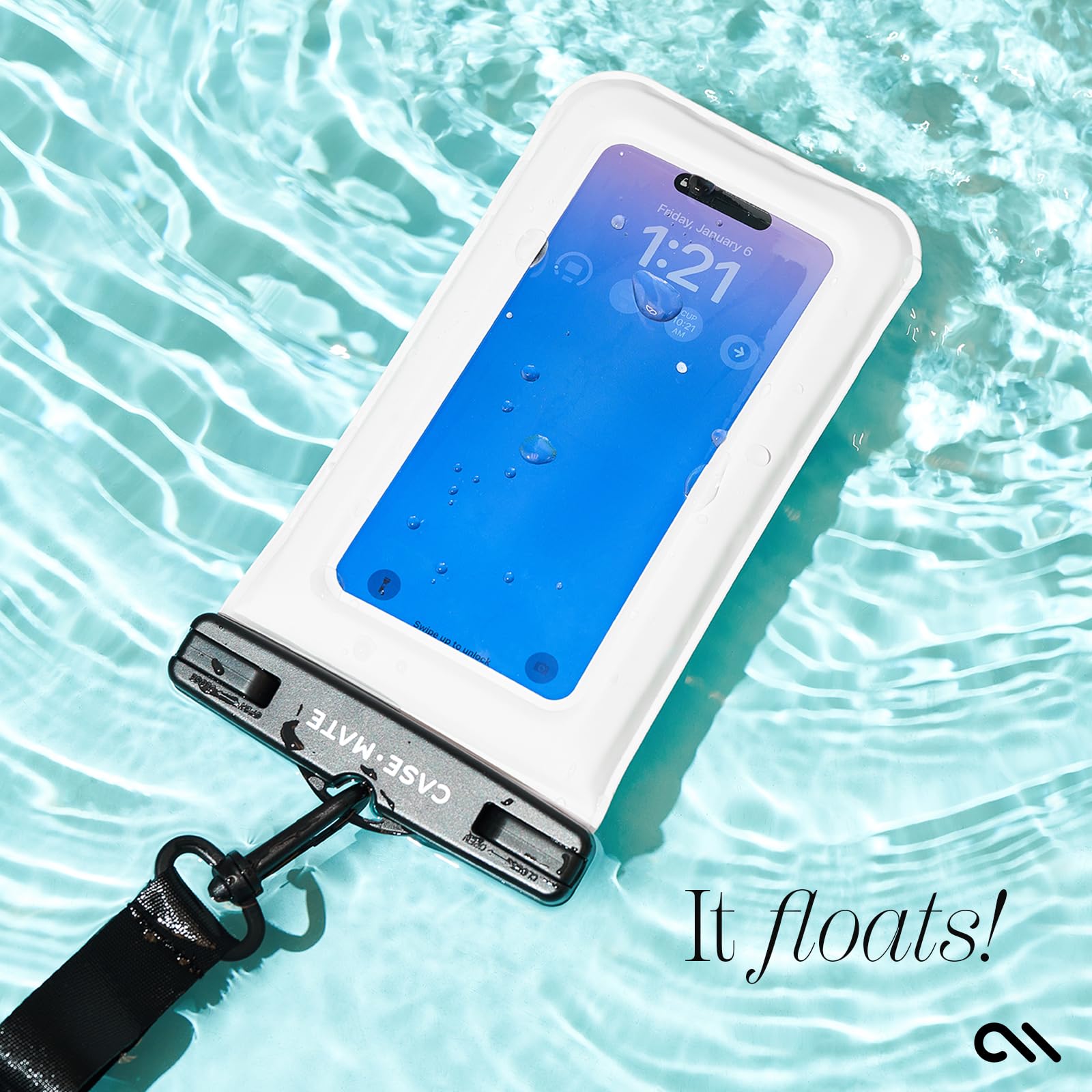 Case‑Mate comparación de tamaño con teléfono para confirmar compatibilidad hasta 6.7"