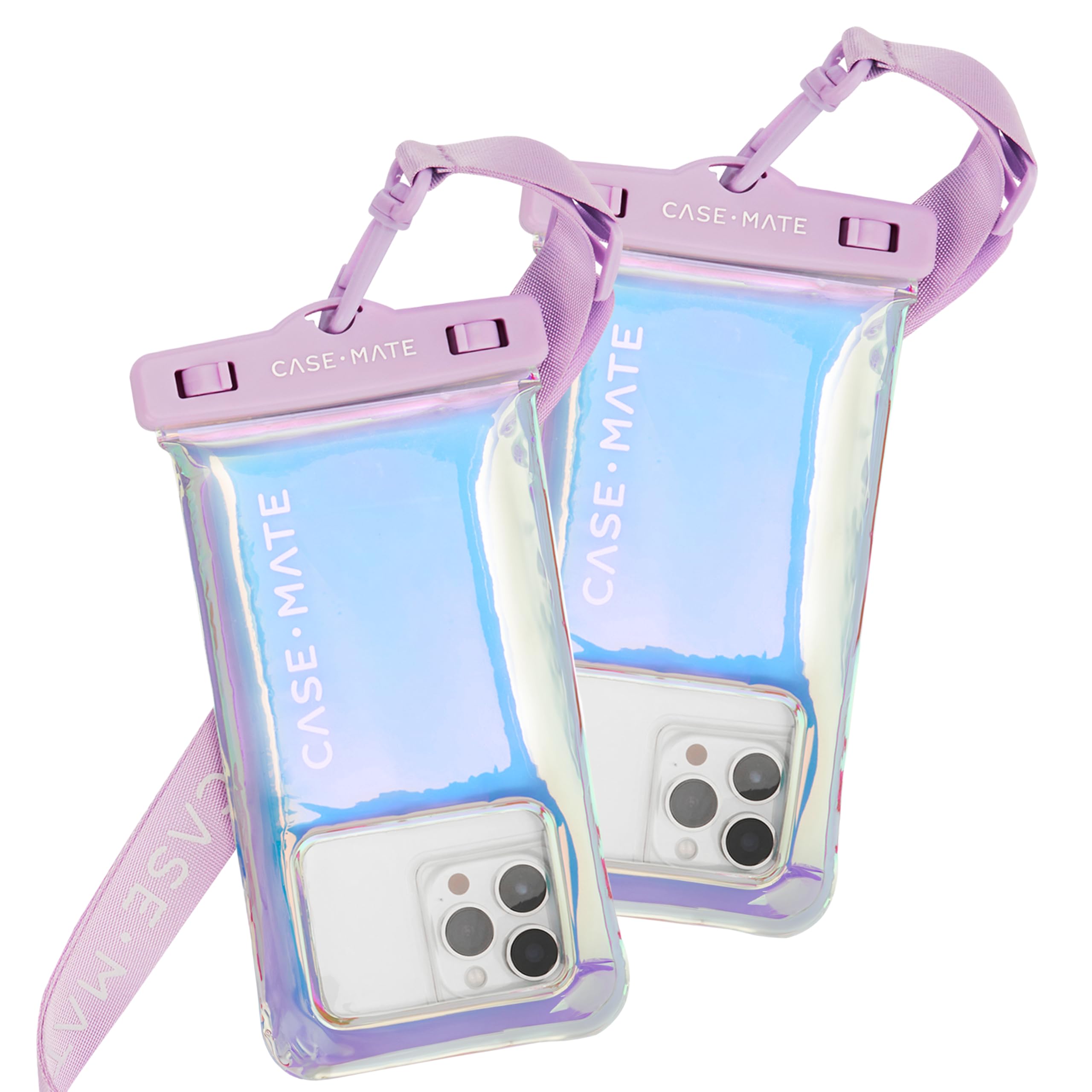 Case-Mate frontal pack 2 iridiscente mostrando protección y estilo