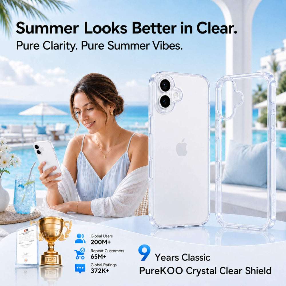 CASEKOO soporte desmontable colocado en la funda para ver contenido manos libres