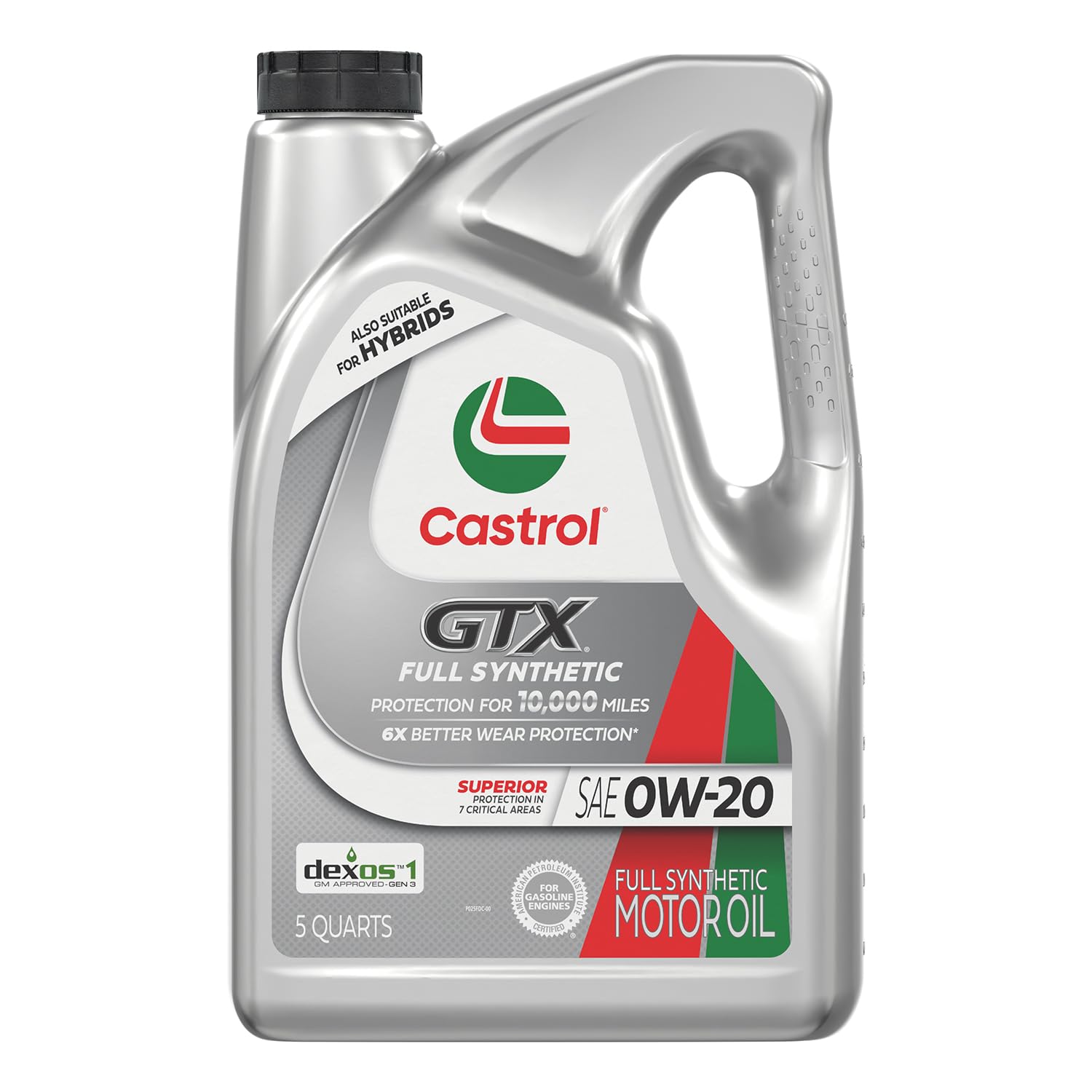 Castrol GTX frontal del envase mostrando etiqueta y beneficios