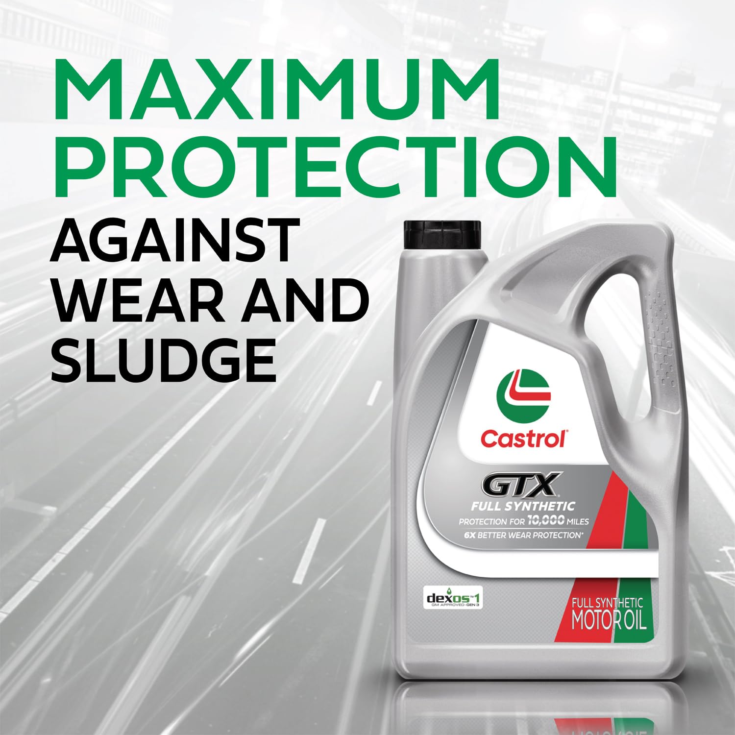 Castrol GTX bajo el capot en uso, mostrando ajuste en motores modernos