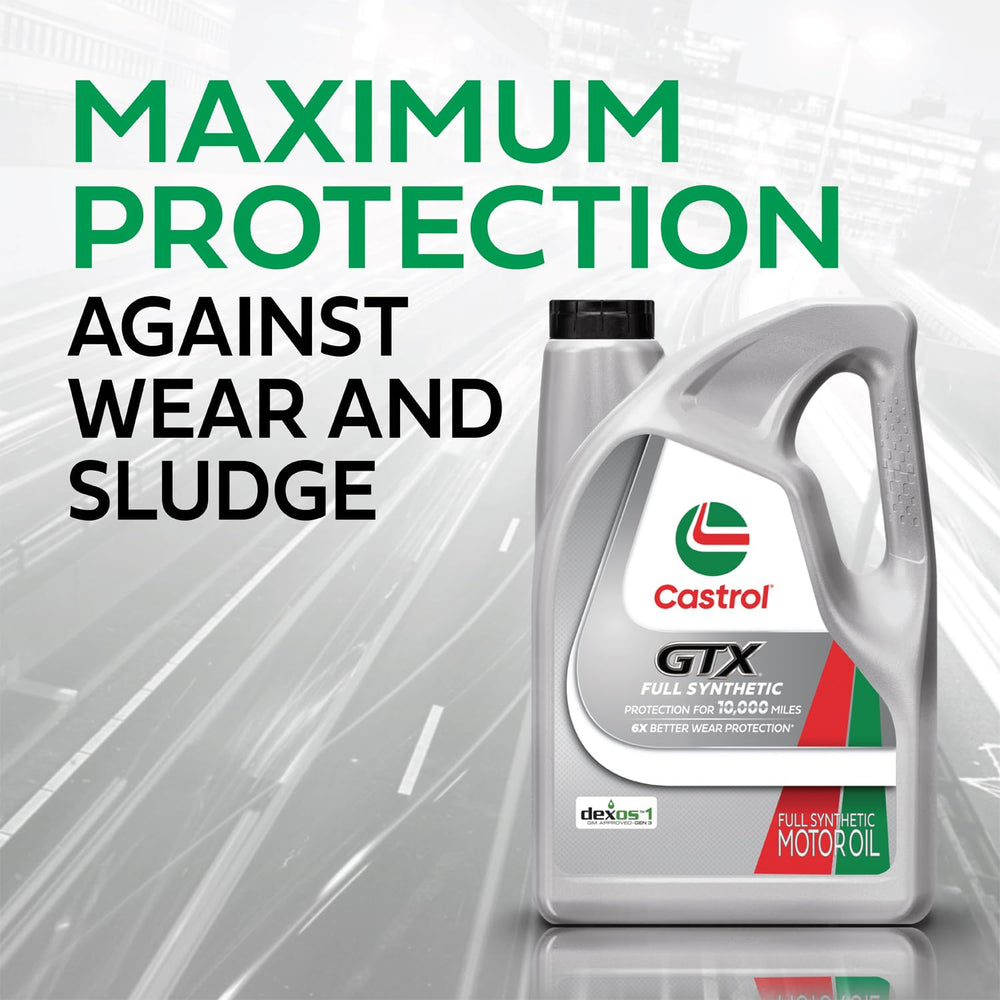 Castrol GTX bajo el capot en uso, mostrando ajuste en motores modernos