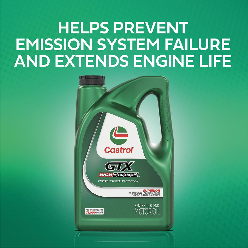 Castrol GTX vertiendo aceite en motor ofreciendo protección inmediata
