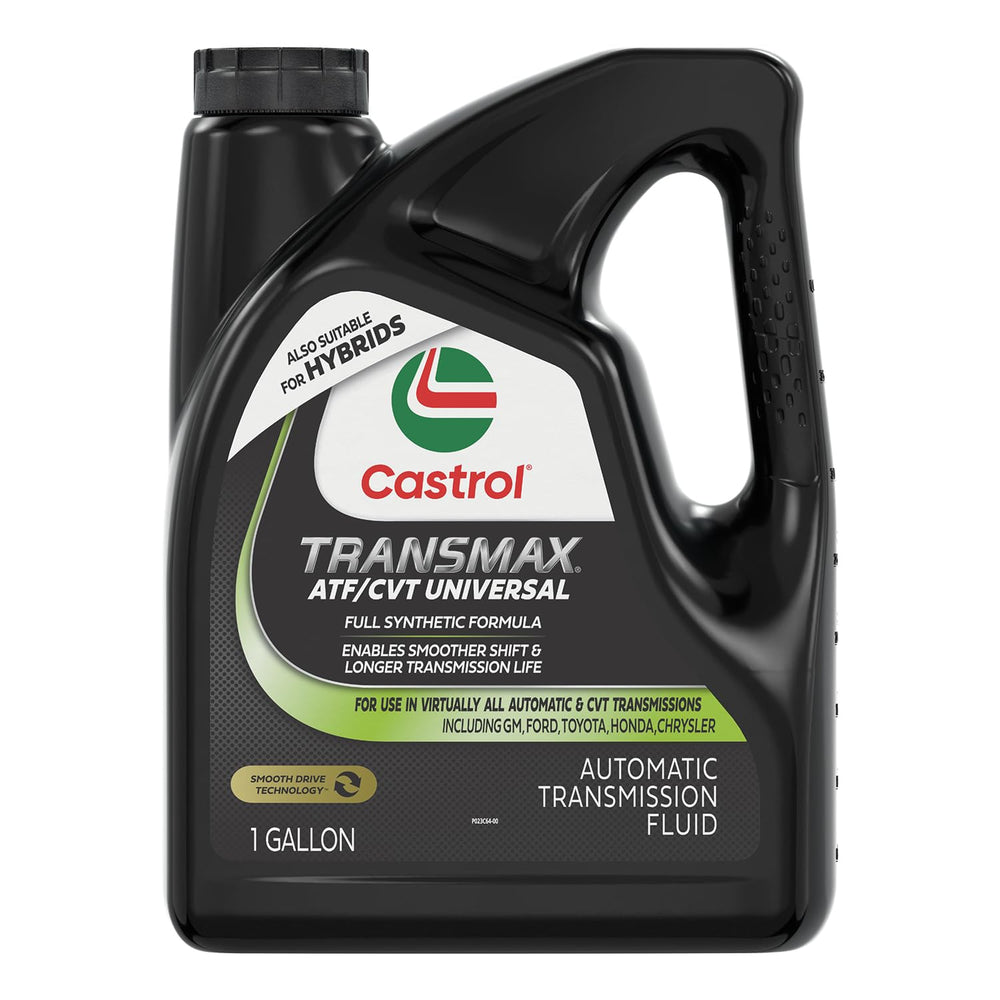 Castrol Transmax envase frontal mostrando etiqueta y capacidad para elección segura