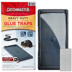 Catchmaster bandeja frontal del paquete mostrando tamaño y forma, captura eficaz