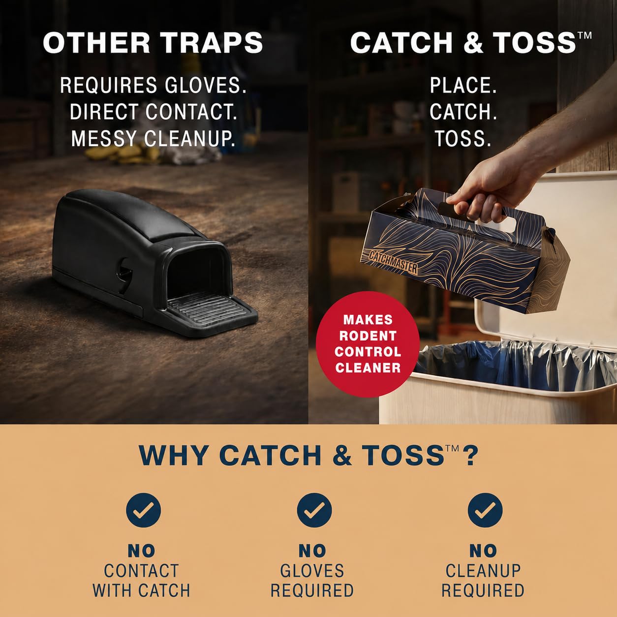 Catchmaster caja plegada preparada para insertar la bandeja adhesiva