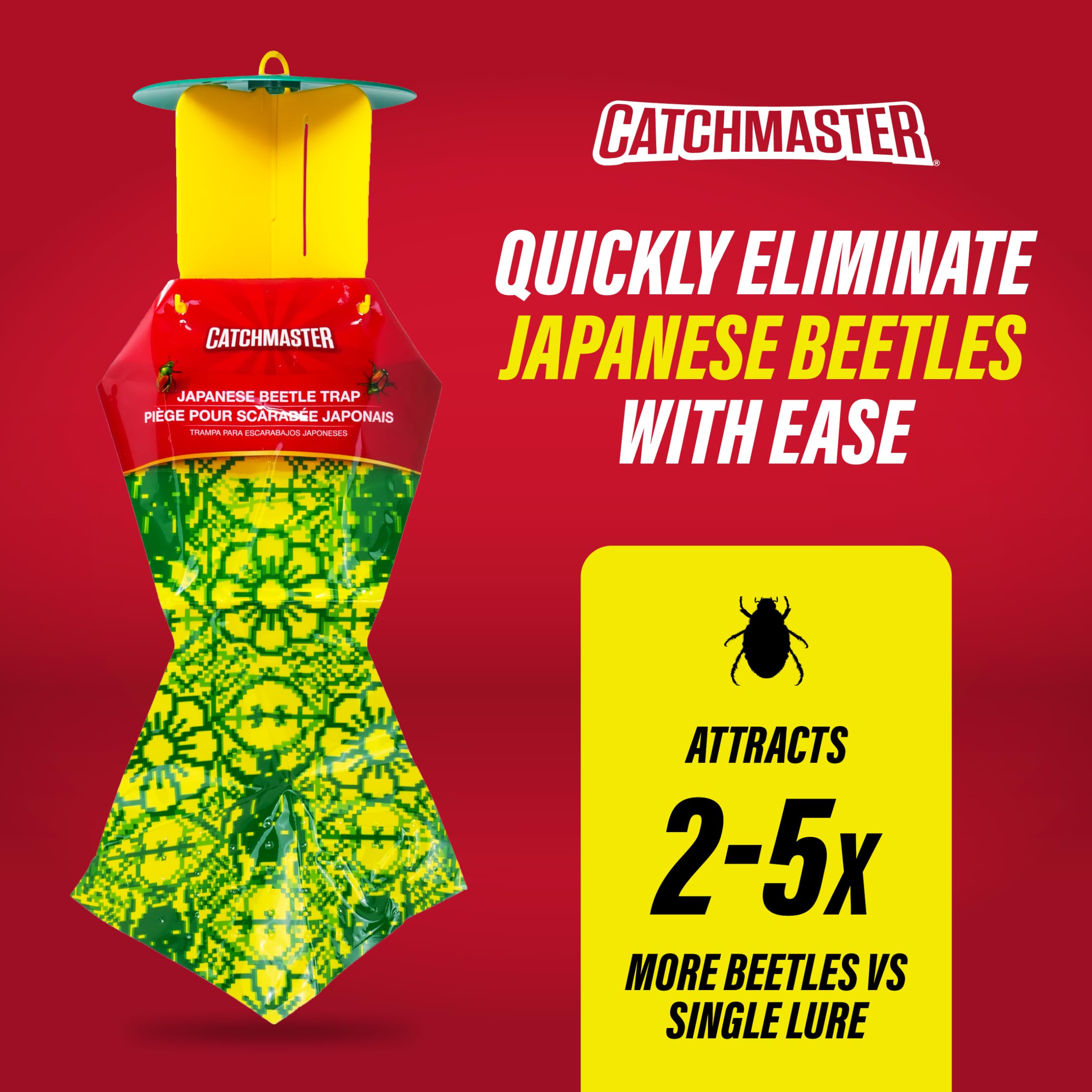 Catchmaster rain-proof cap blocking water to keep trap effective