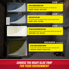 Catchmaster detalle de la textura adhesiva en primer plano, pegamento resistente