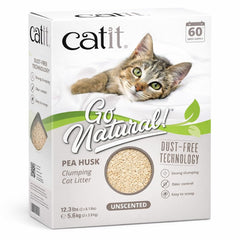 Catit envase frontal Pea Husk mostrando diseño y peso