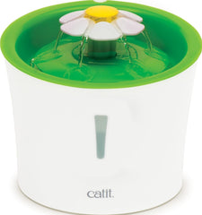 Catit Flower Fountain vista frontal mostrando diseño elegante y beneficio refrescante
