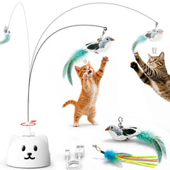 CATPICK vista frontal del juguete y varita mostrando diseño atractivo