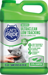 Cat's Pride envase frontal 15 lb mostrando diseño y manejabilidad