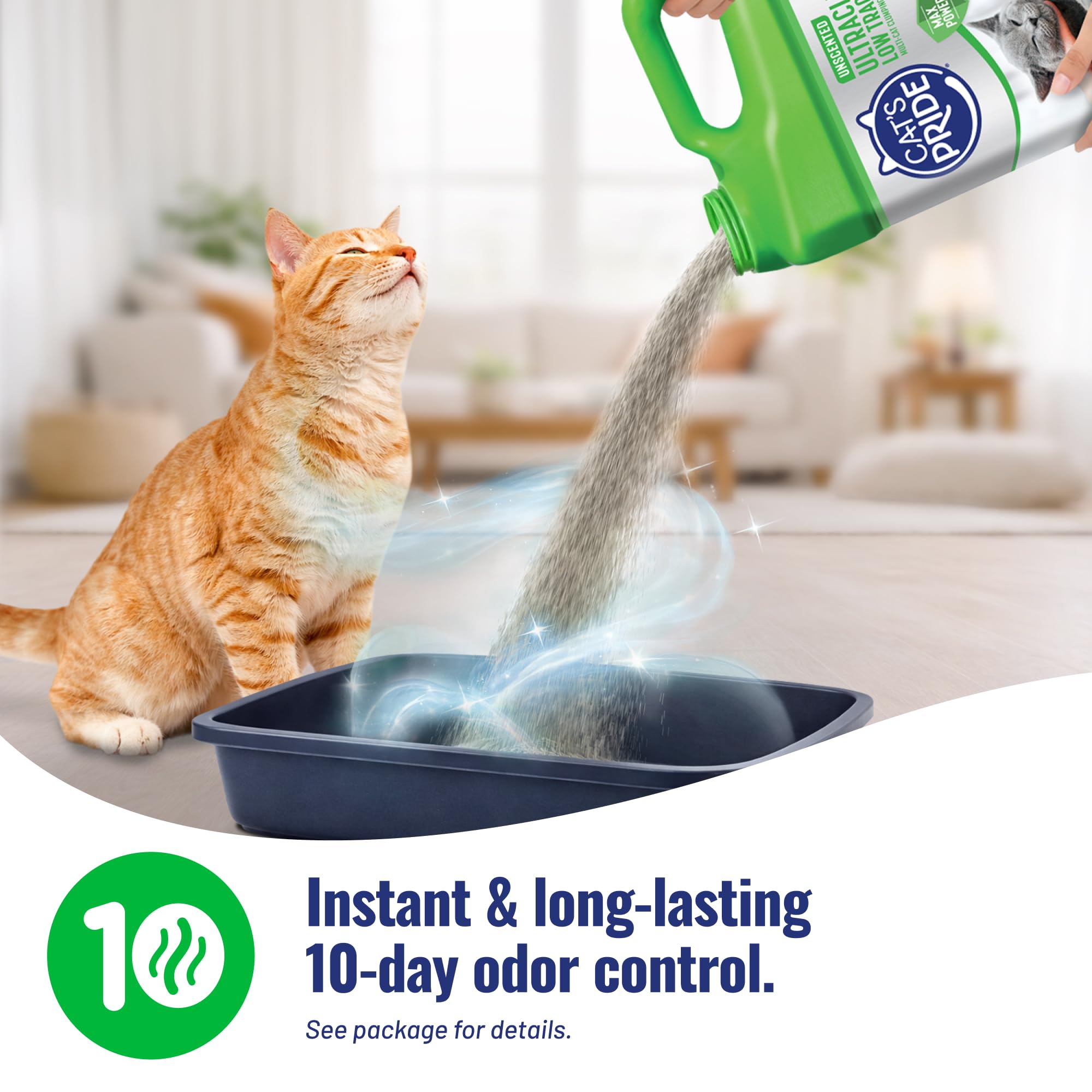 Cat's Pride etiqueta informativa con ingredientes y beneficios visibles