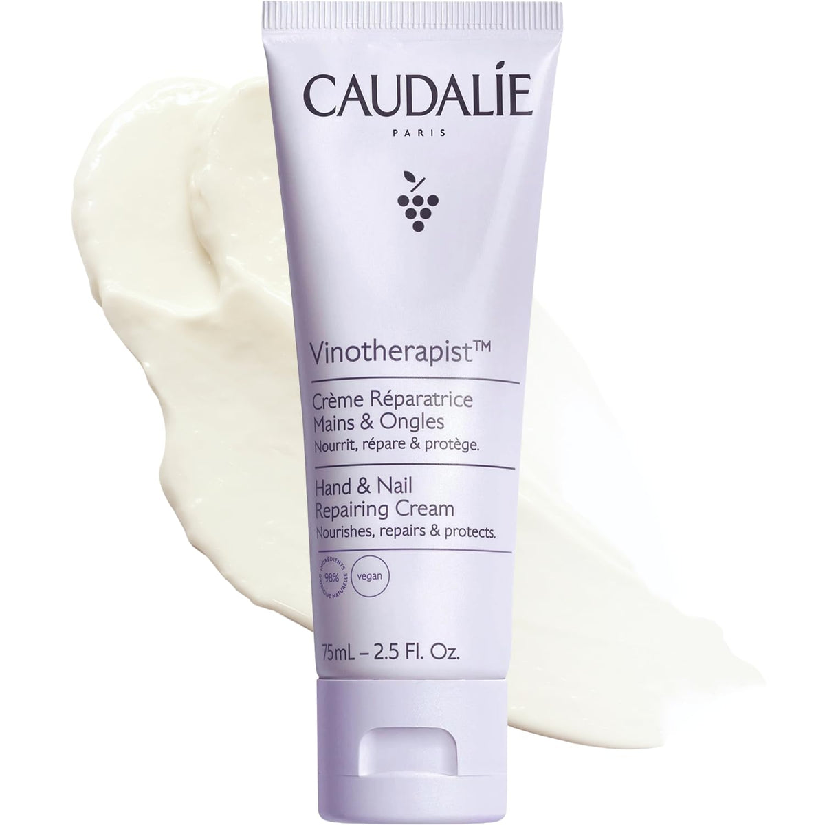 Caudalie crema de manos frontal envase visible mostrando marca y tamaño