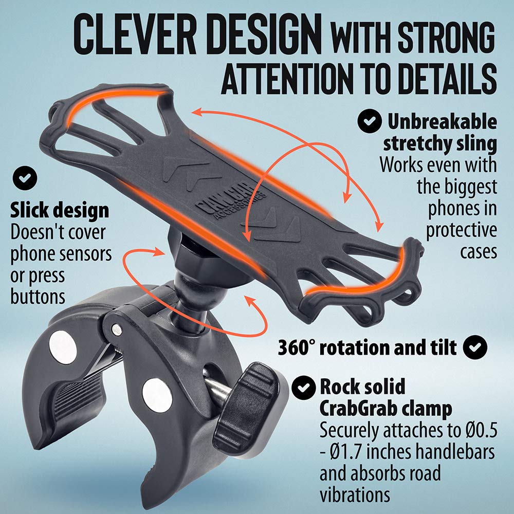 CAW.CAR Accessories comparación de tamaño con smartphone para referencia de escala
