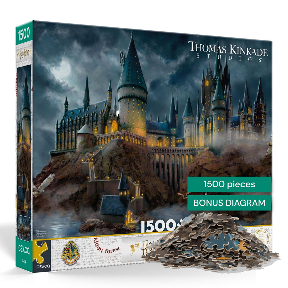 CEACO frontal del rompecabezas Hogwarts Castle mostrando la imagen completa y atractivo visual