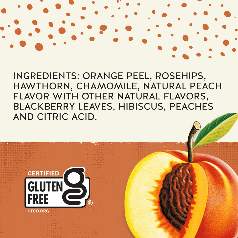 Celestial Seasonings duraznos y flores de manzanilla, ingredientes naturales beneficiosos