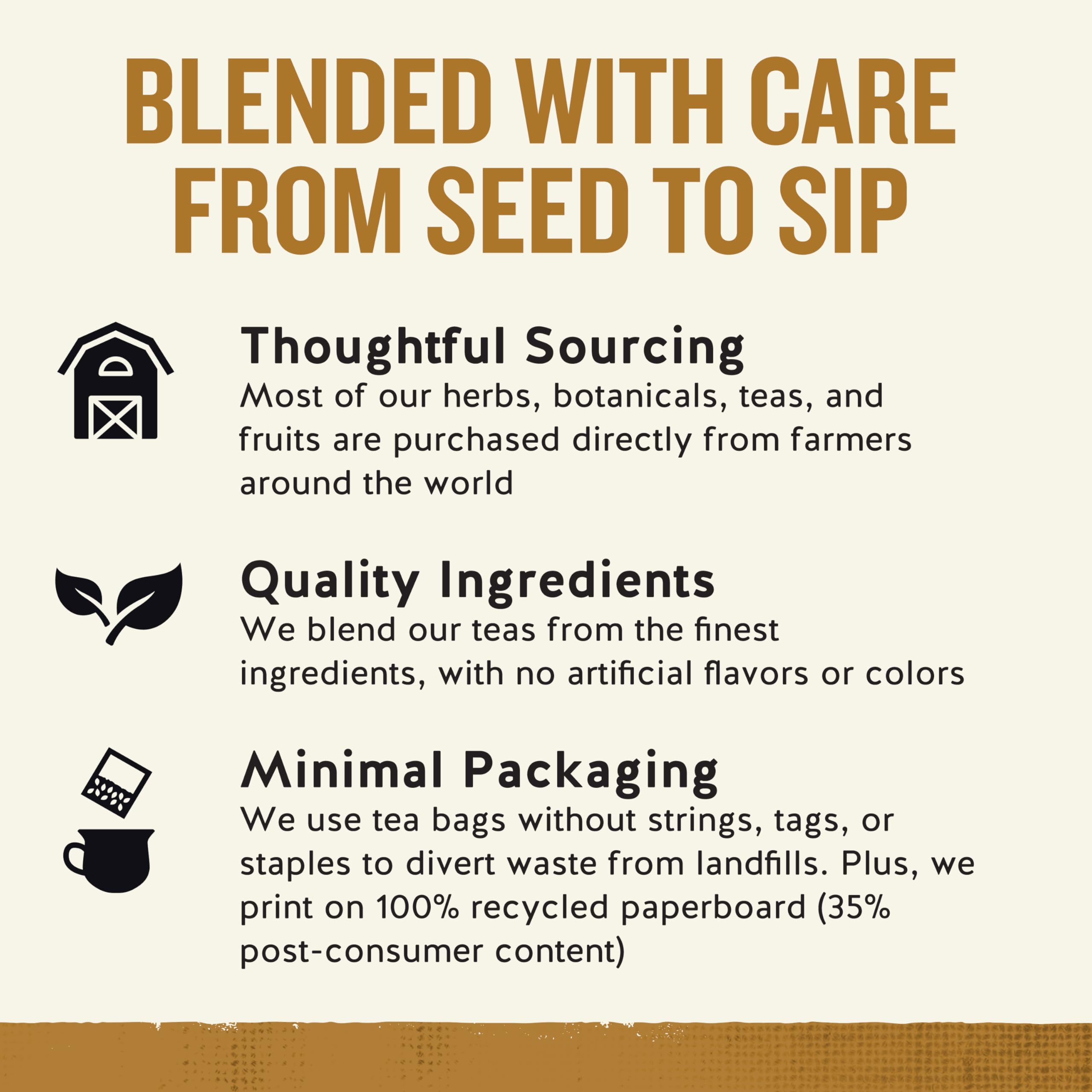 Celestial Seasonings especias frescas (canela, jengibre, cardamomo, clavo) con beneficio aromático