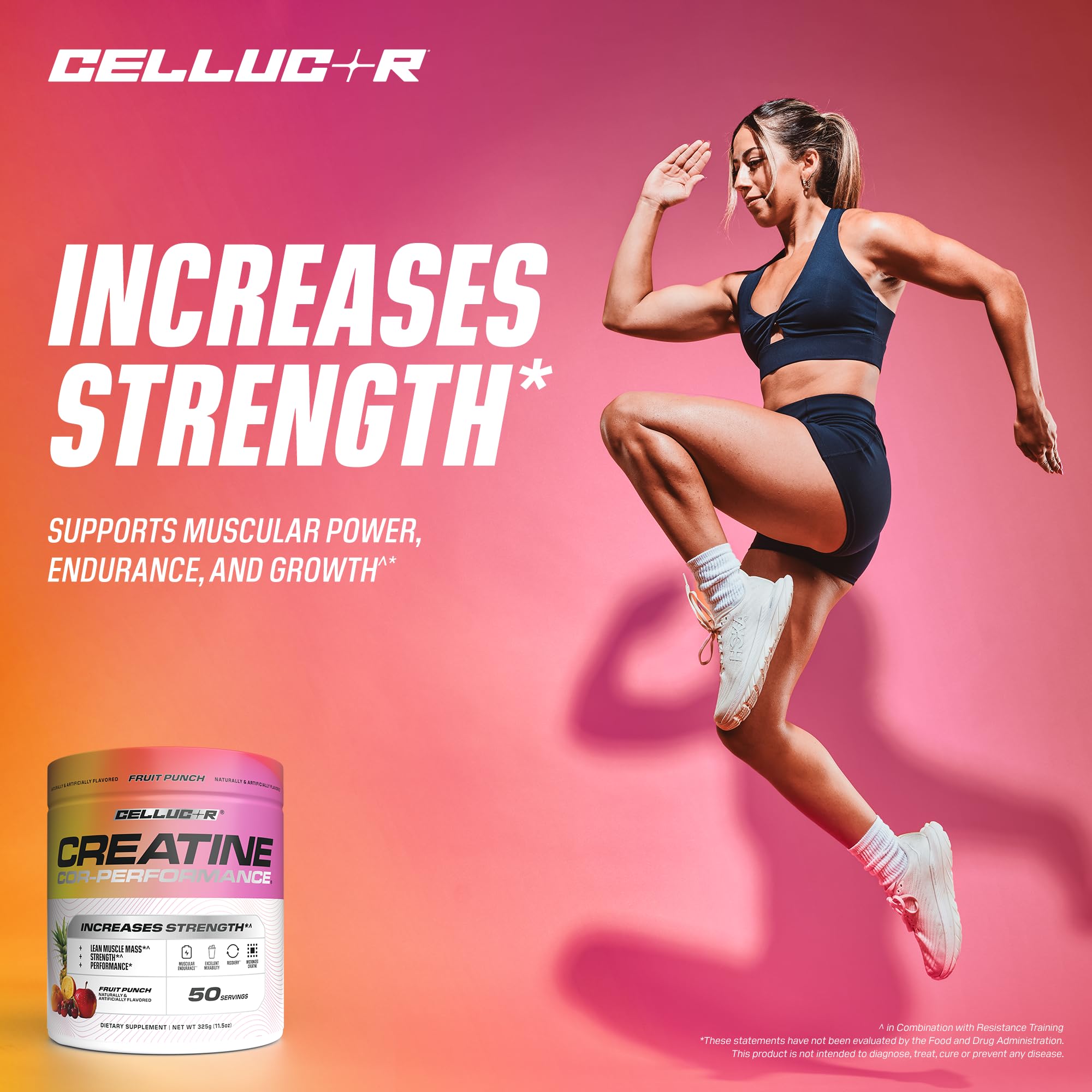 Cellucor creatine mezcla en vaso ilustrando fácil disolución y uso