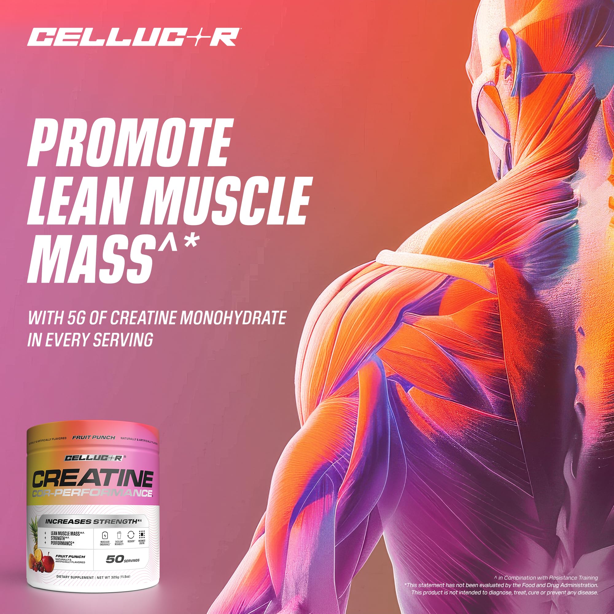 Cellucor creatine etiqueta nutricional con información de ingredientes