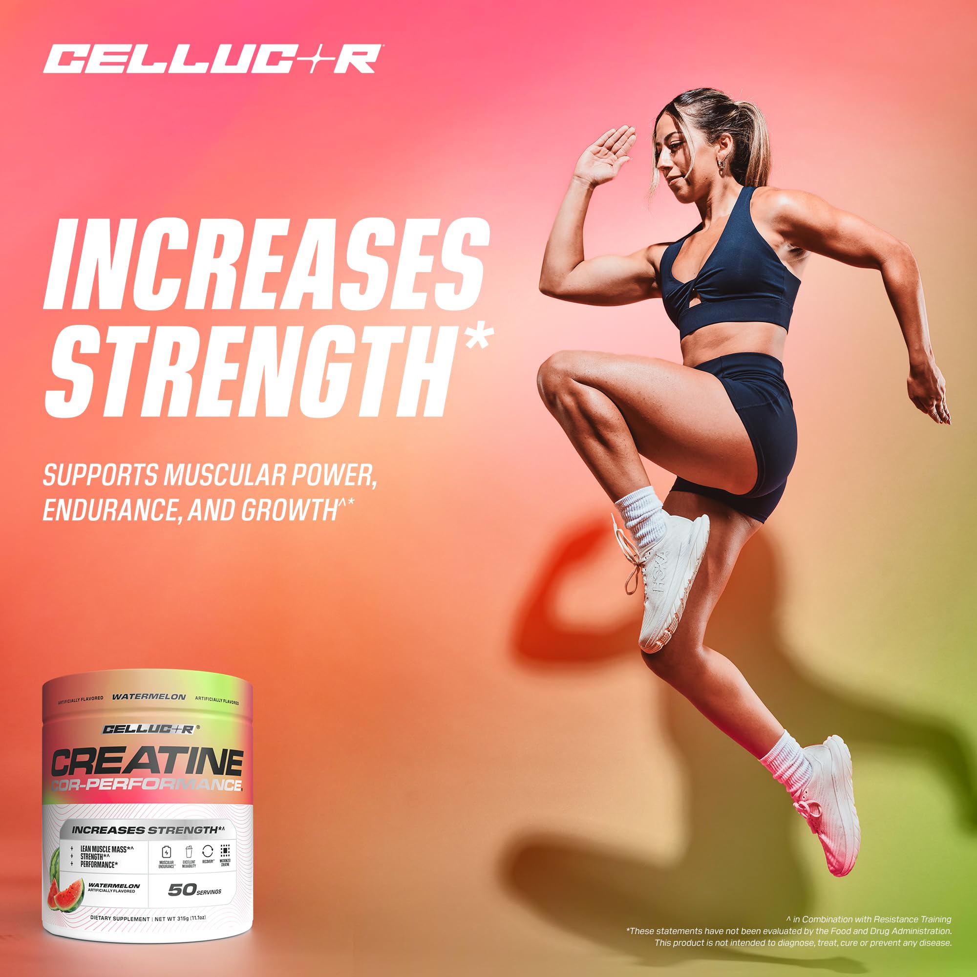 Cellucor bote en mano para comparar tamaño y servir con facilidad